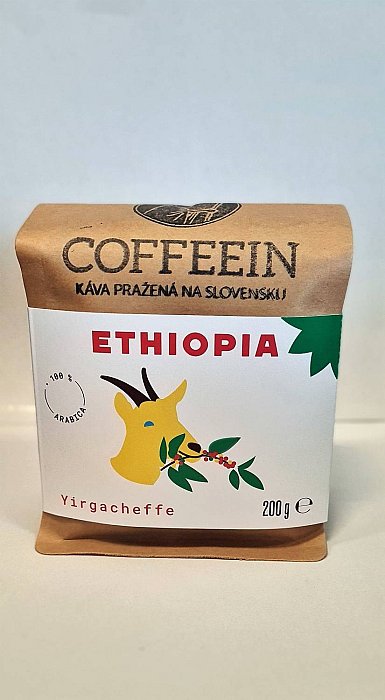 COFFEEIN ETIOPIA YIRGACHEFFE (200 G, ZRNKOVÁ KÁVA)